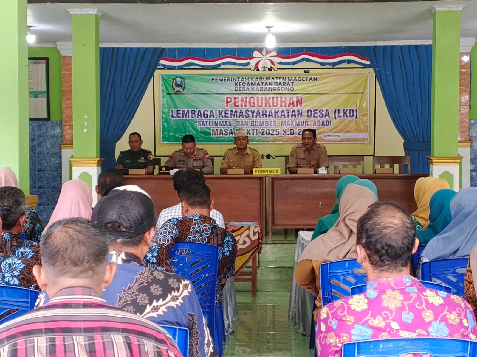 PENGUKUHAN LEMBAGA KEMASYARAKATAN DESA (LKD) DESA KARANGSONO KECAMATAN BARAT