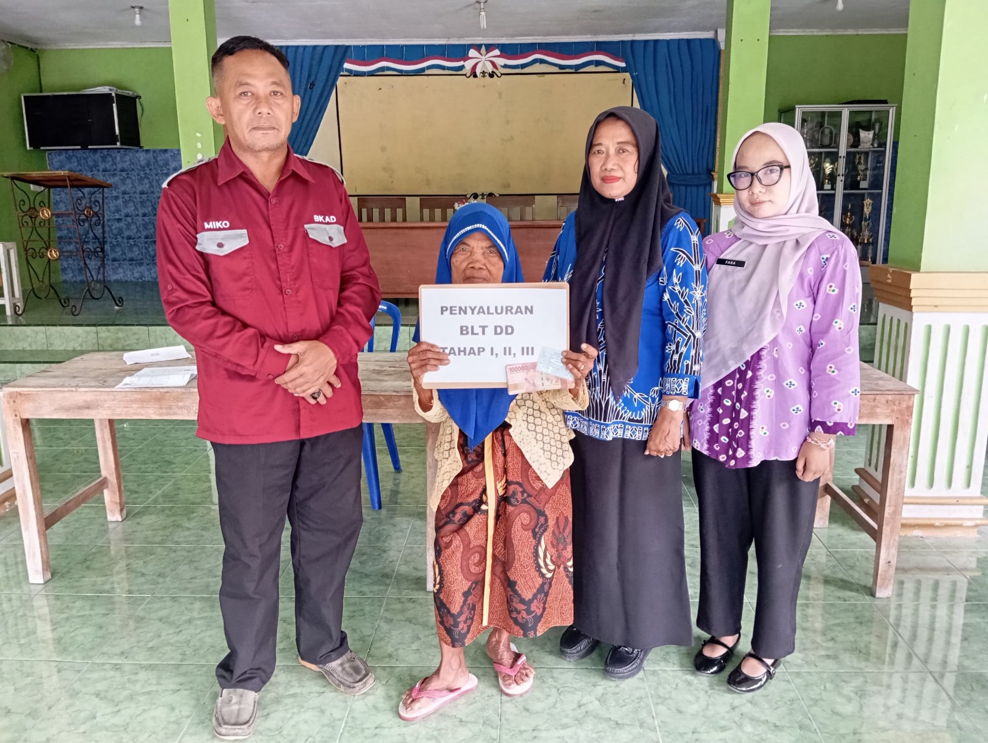 PENYALURAN BLT DD ALOKASI JANUARI  MARET